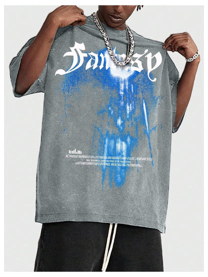 SOLY HUX Men's Letter Print Graphic T Shirt Short Sleeve Round Neck Summer Tee Tops