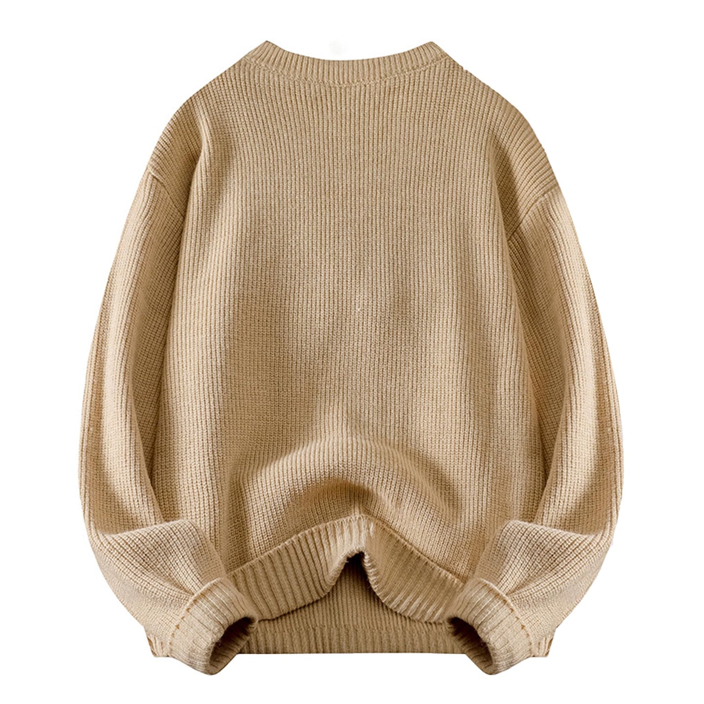 Mens Oversized Sweater Unisex Long Sleeve Cable Knit Sweaters