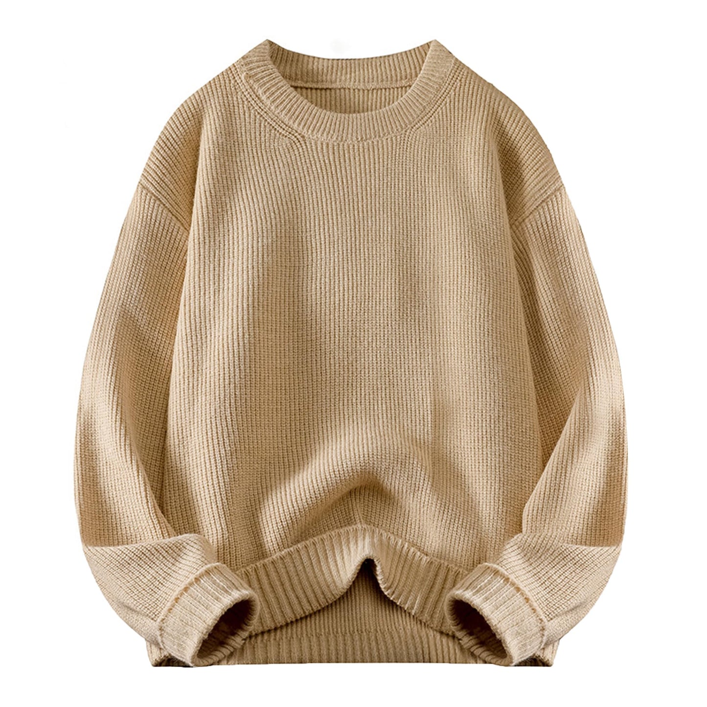 Mens Oversized Sweater Unisex Long Sleeve Cable Knit Sweaters