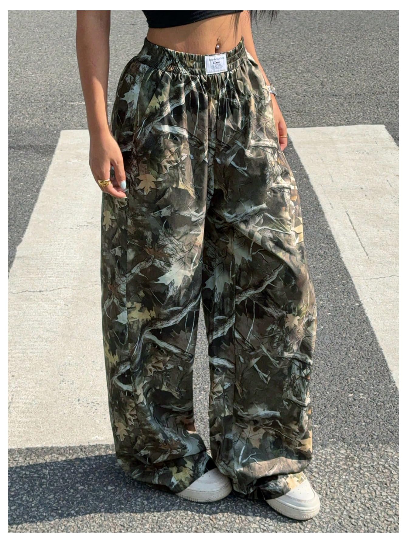 Women's Camo Baggy Cargo Sweatpants