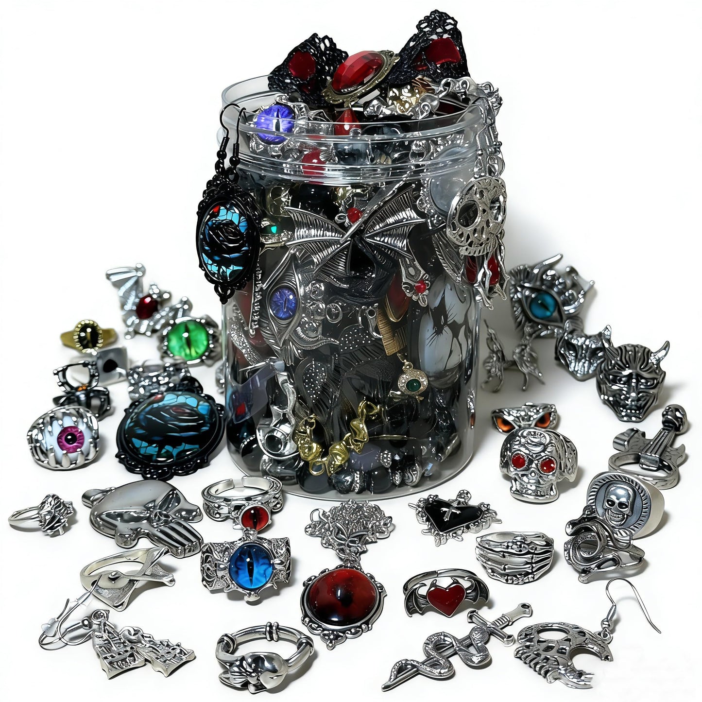 Mystery Jewelry Jar for Women, Gothic Witchy Jewelry Gift Set