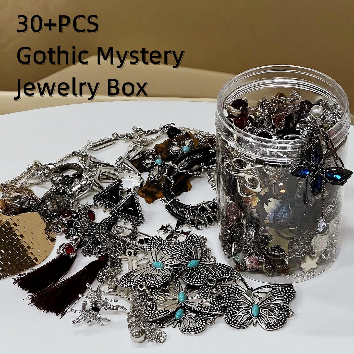 Mystery Jewelry Jar for Women, Gothic Witchy Jewelry Gift Set