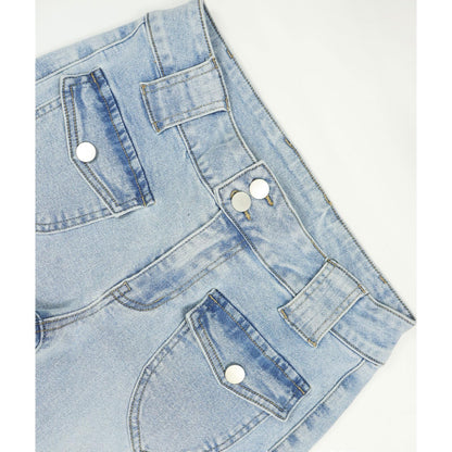 Low Rise Flare Jeans Y2K Stretchy Bell Bottom 90s Denim Washed Jeans