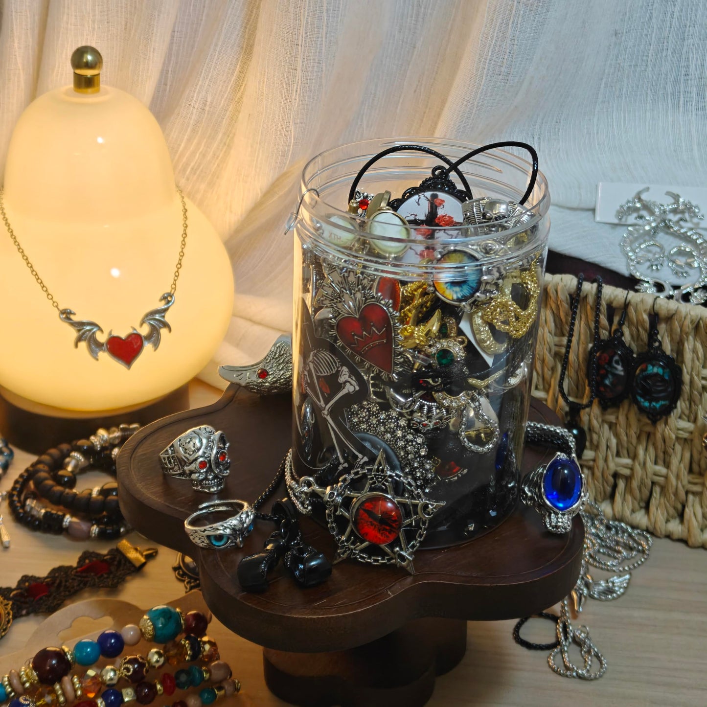 Mystery Jewelry Jar for Women, Gothic Witchy Jewelry Gift Set